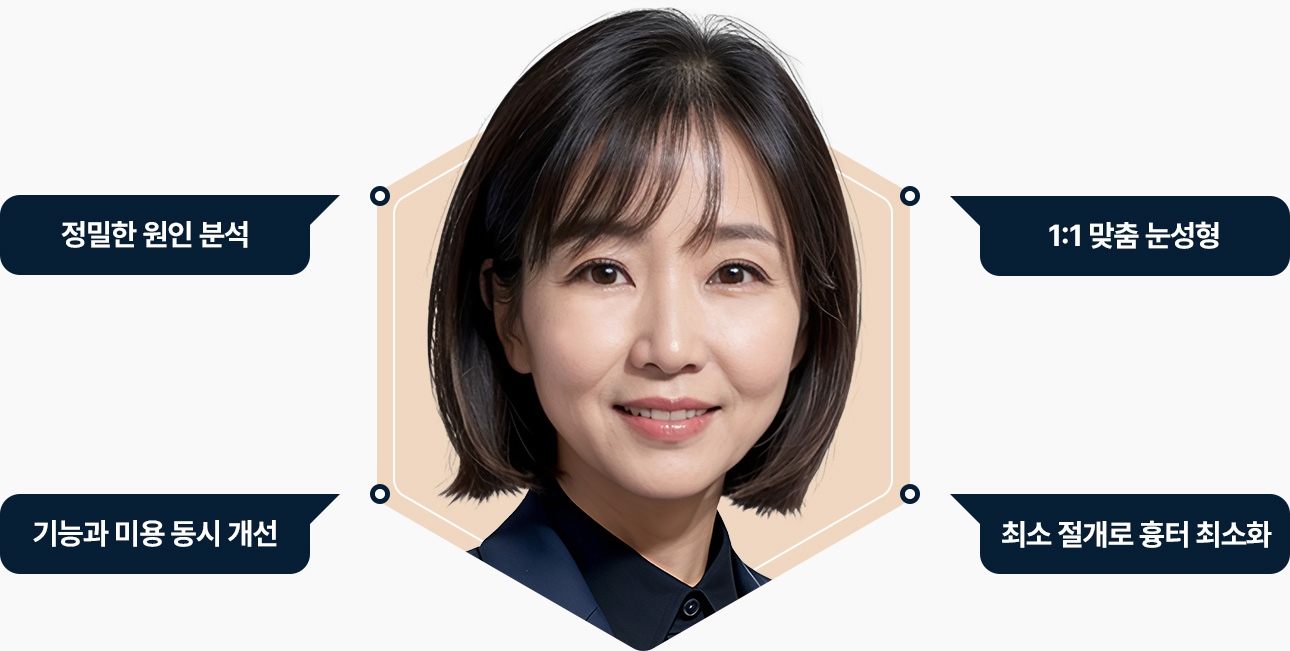 상안검 정밀한 원인분석 맞춤 눈성형 기능과 미용 동시개선 최소절개 흉터최소화