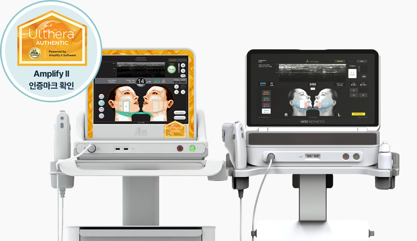 울쎄라 정품 장비 정품팁 사용 Amplify ll 인증마크 확인